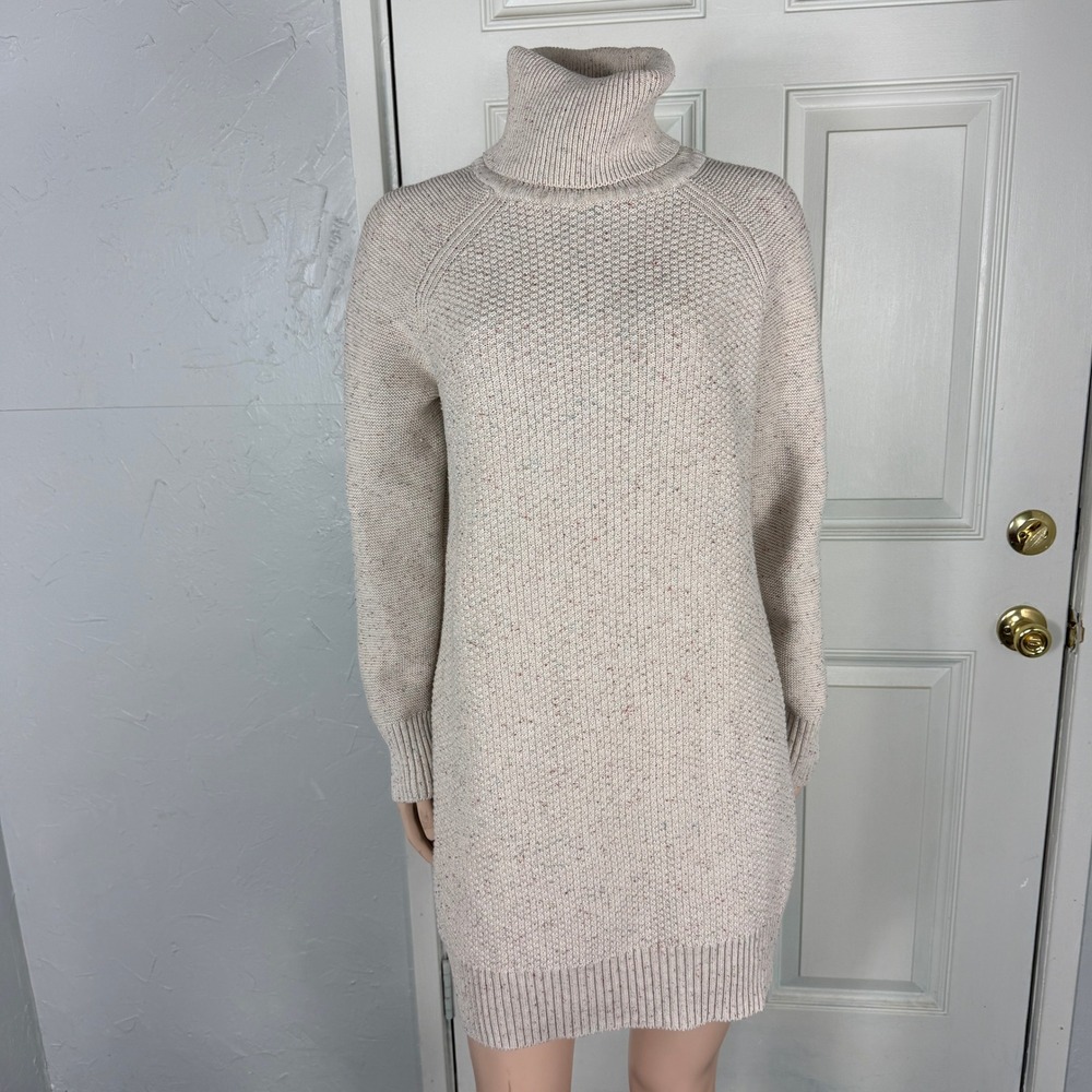 Prana Women's Sangria Fields Sweater Dress Large Granola Turtleneck Cotton GG24
